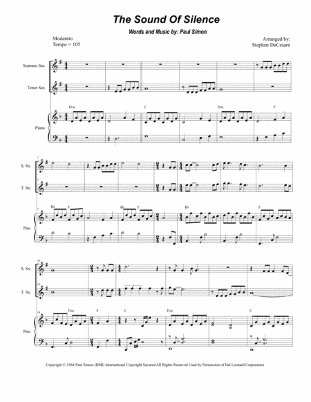 The Sound Of Silence (arr. Stephen DeCesare)