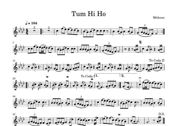 Tum Hi Ho (arr. Julia Mills)