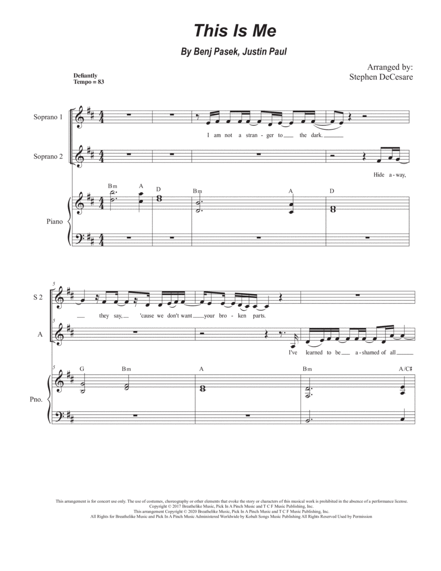 This Is Me (arr. Stephen DeCesare)