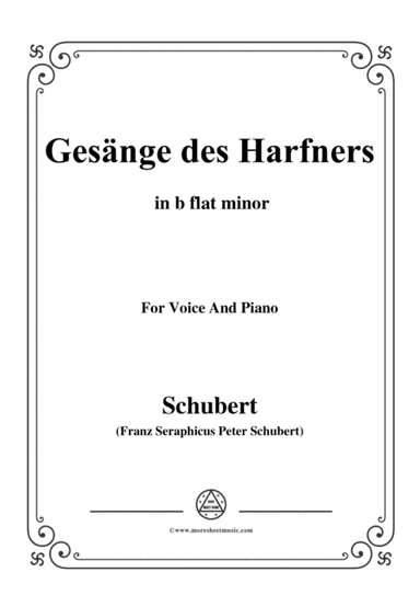 Schubert-An die Türen will ich schleichen Op.12 No.3 in b flat minor ,for voice and piano (arr. MSM)