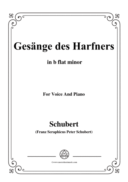 Schubert-An die Türen will ich schleichen Op.12 No.3 in b flat minor ,for voice and piano (arr. MSM)