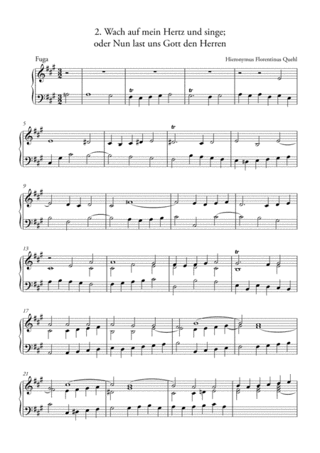 H. F. Quehl, Fuga - Wach auf mein Herz und singe (Awake my heart and sing) - Organ (arr. Ahiva Editions)
