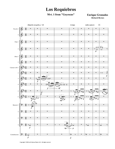 Los Requiebros (Flirtatiousness) for Woodwind Choir. (arr. Richard Byrnes)
