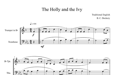 The Holly and the Ivy (Trumpet and Trombone Duet) (arr. B. C. Dockery)