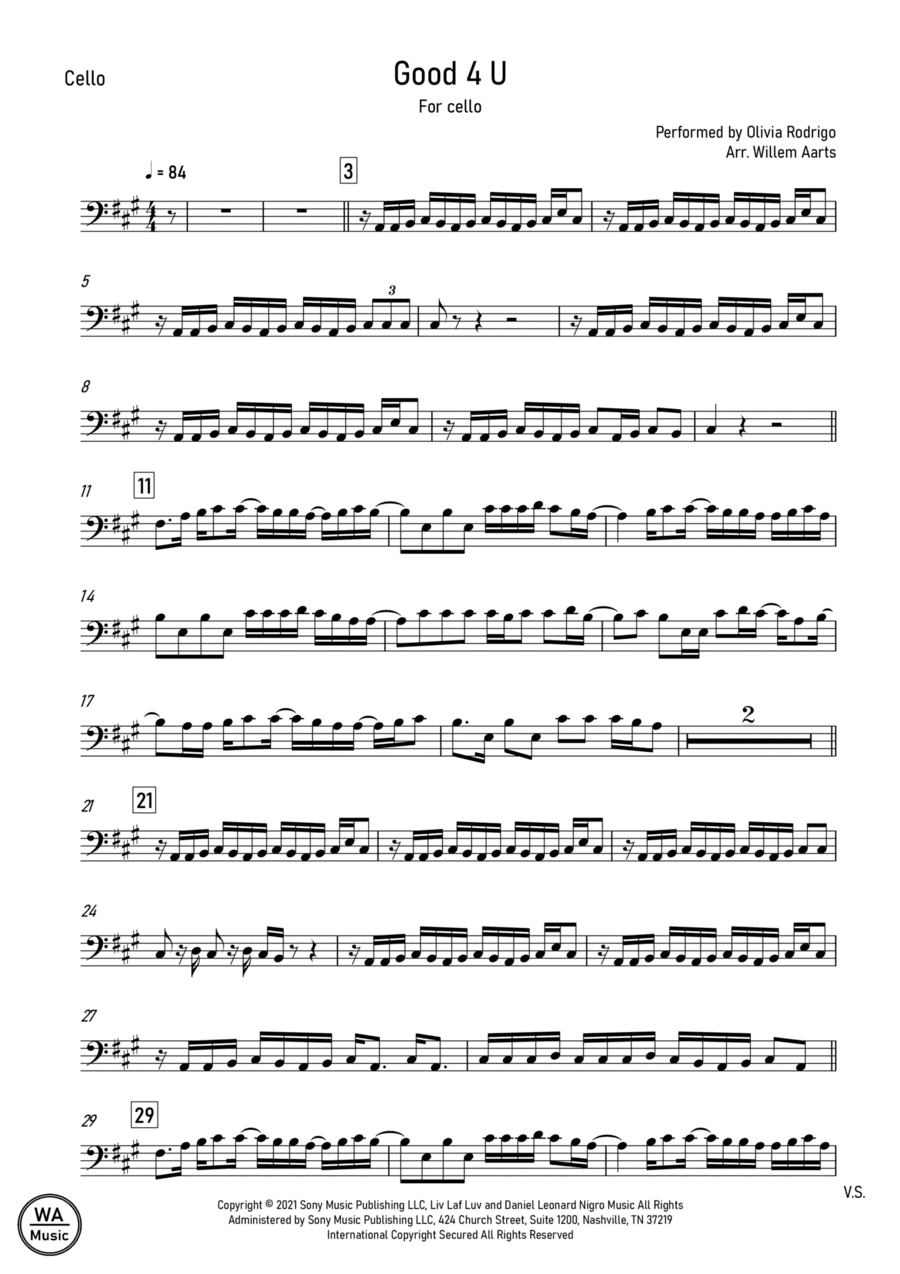 Good 4 U (arr. Willem Aarts)