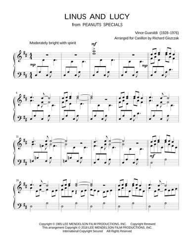 Linus And Lucy (arr. Richard Giszczak)