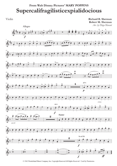 Supercalifragilisticexpialidocious (arr. Diego Marani)