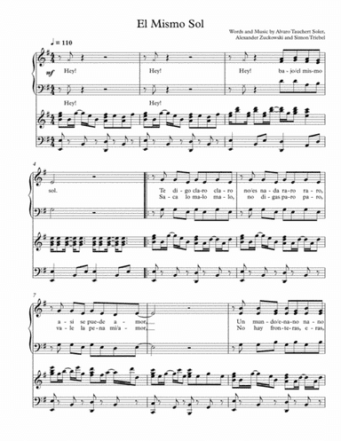 El Mismo Sol (arr. Jon Arterton)