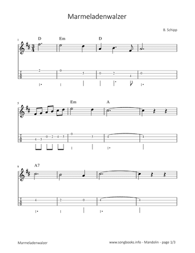 Marmeladenwalzer - B. Schipp (arr. songbooks.info)