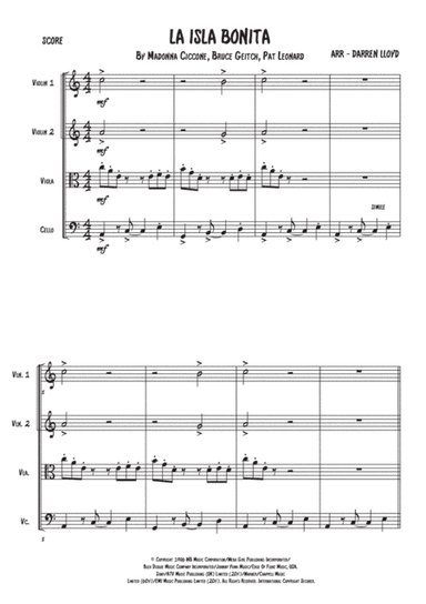La Isla Bonita (arr. Darren Lloyd)