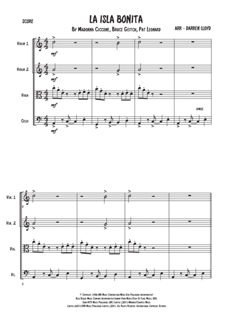 La Isla Bonita (arr. Darren Lloyd)