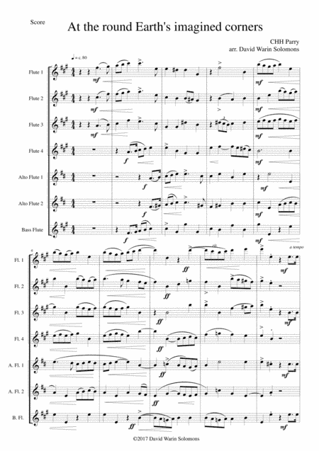 At the round earth’s imagined corners for flute septet (arr. David Warin Solomons)