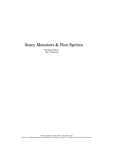 Scary Monsters And Nice Sprites (arr. Gilbert Taunton)