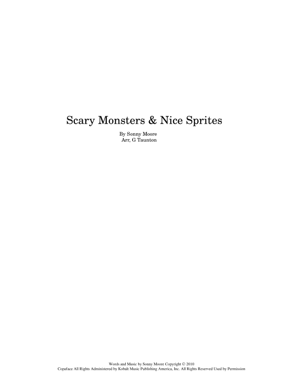Scary Monsters And Nice Sprites (arr. Gilbert Taunton)