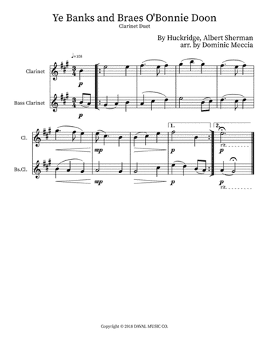 Ye Banks And Braes O'bonnie Doon (arr. Dominic Meccia)