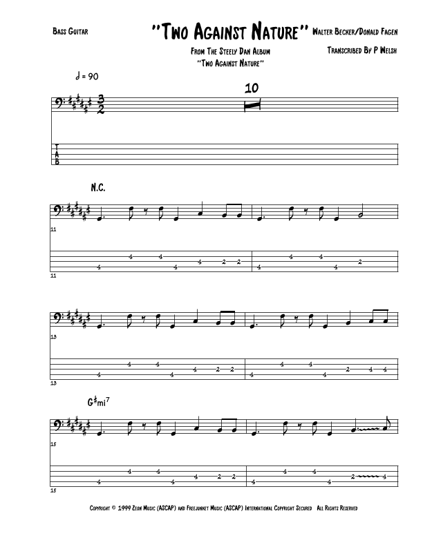 Two Against Nature (arr. Accubass)