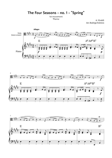 The Four Seasons - Spring (arr. Rodrigo Faleiros)