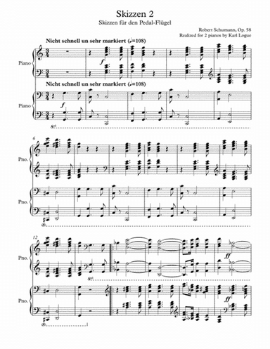Sketch #2 (from Sketches for Pedal Piano) (arr. Karl Logue)