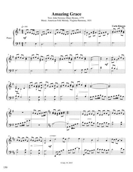 Amazing Grace (arr. Carla Klassen)