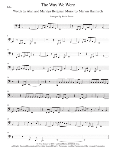 The Way We Were (arr. Kevin Busse)