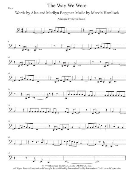 The Way We Were (arr. Kevin Busse)