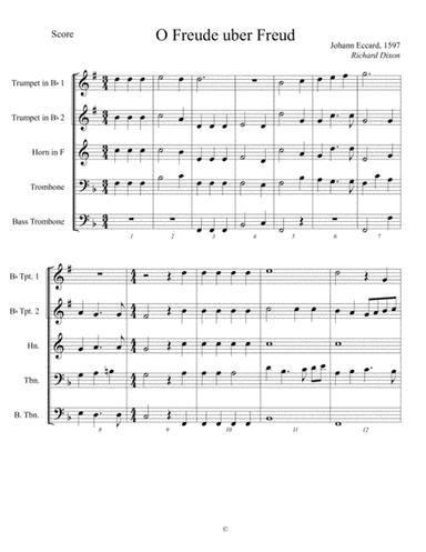 O Freude uber Freud (arr. J. Richard Dixon)