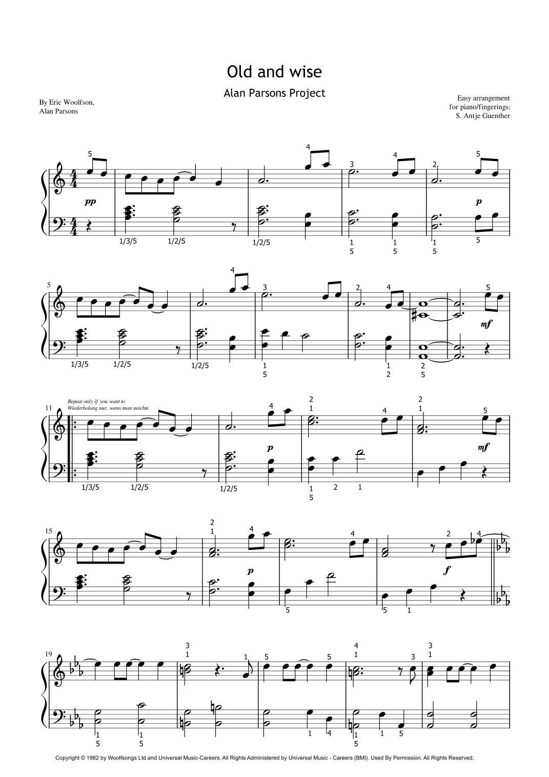 Old And Wise (arr. Antje Günther)