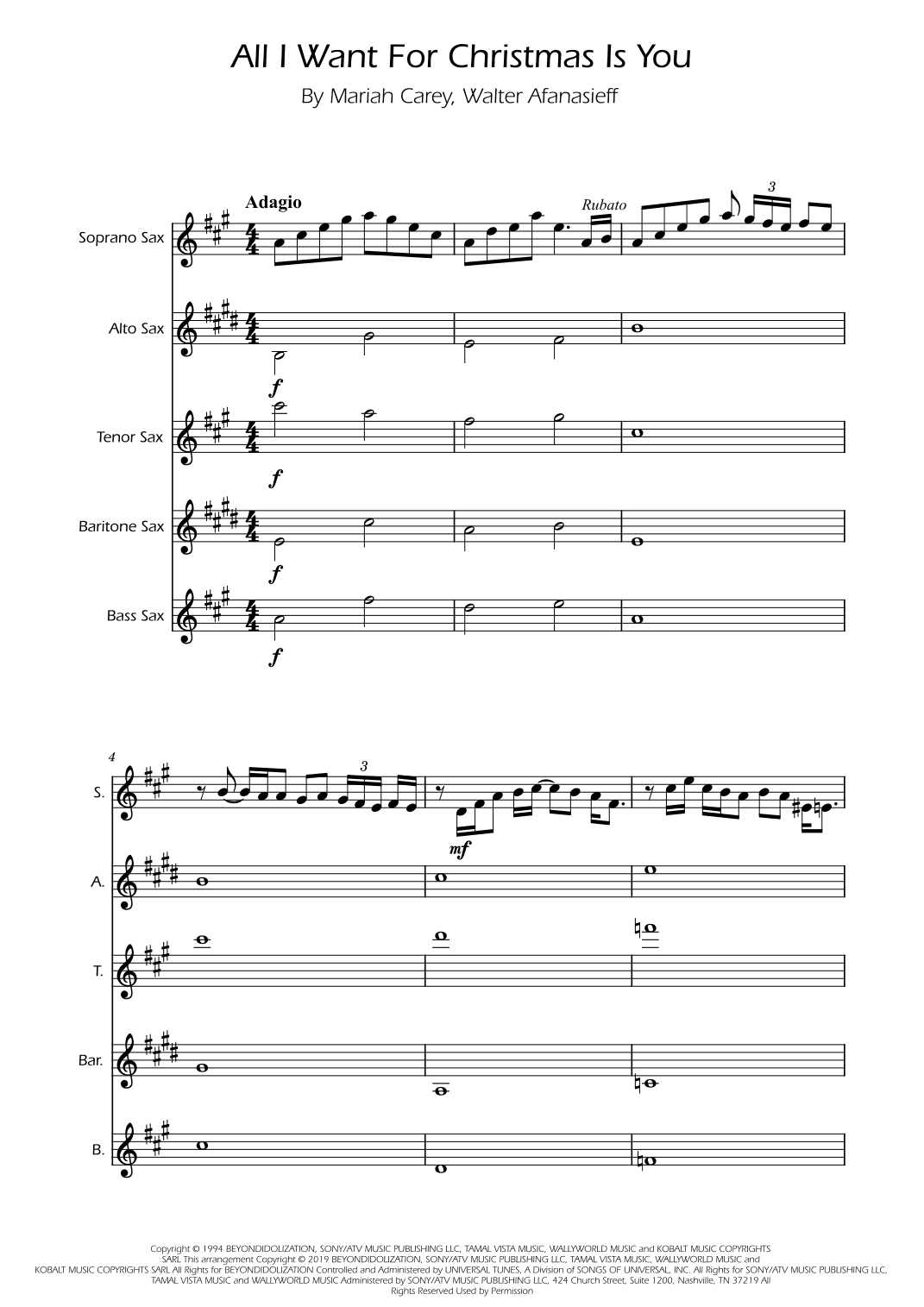 All I Want For Christmas Is You (arr. Ygor Nunes)