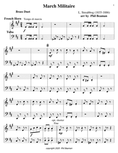 March Militaire-Brass Duet 4 (arr. Phil Beaman)