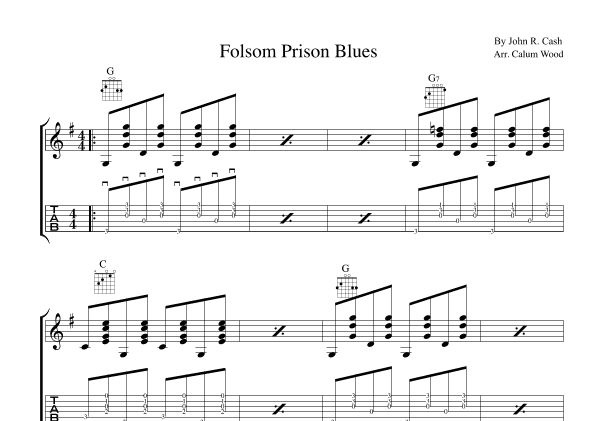 Folsom Prison Blues (arr. Calum Wood)