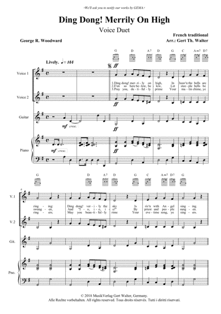 Ding Dong! Merrily On High (arr. Gert Th. Walter)