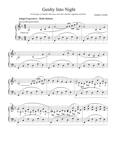 Genlty Into Night (arr. Andrew Goffe)