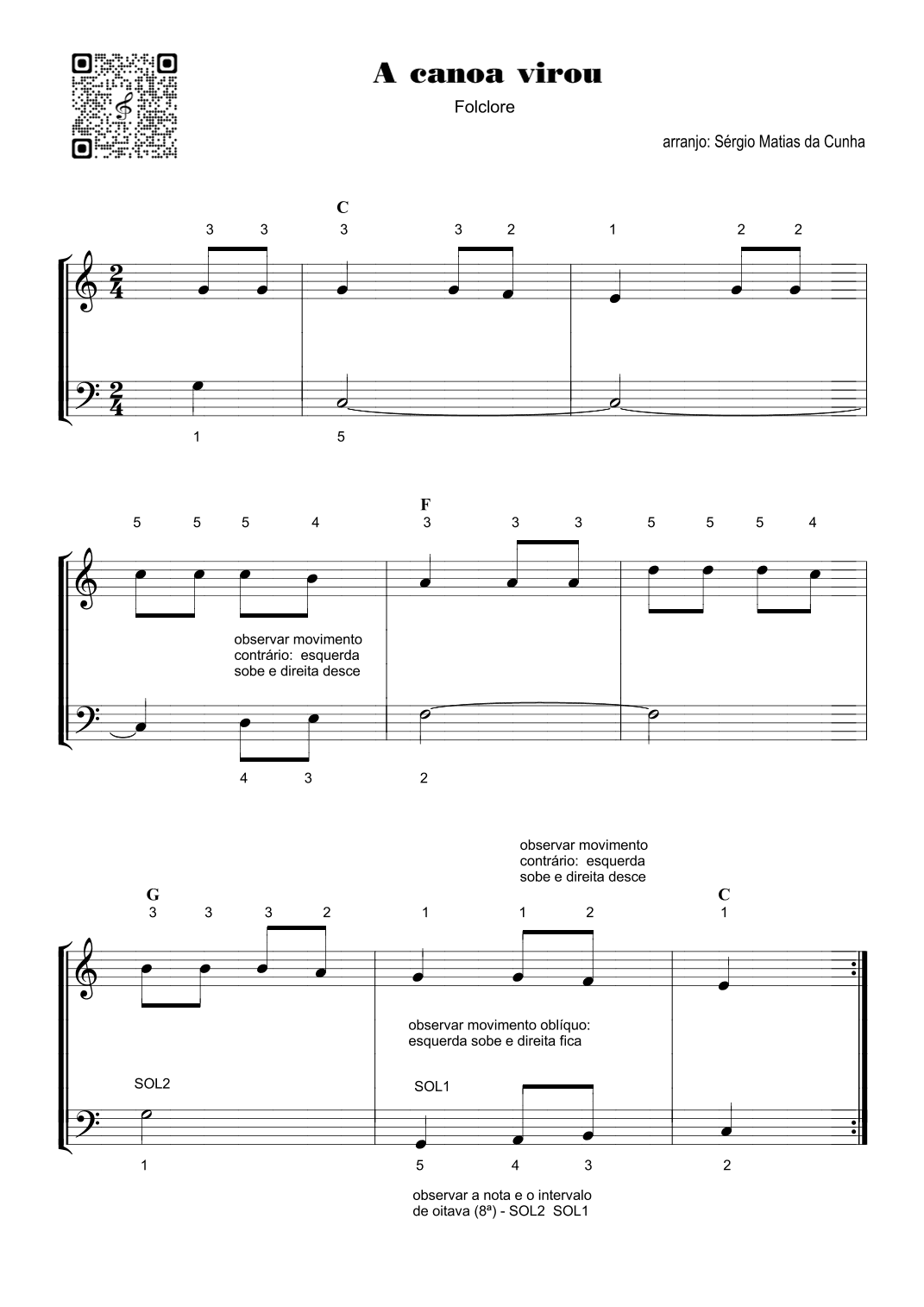 A canoa virou - Fase1 (arr. Sérgio Matias da Cunha)