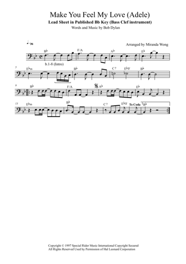 Make You Feel My Love (arr. Miranda Wong)