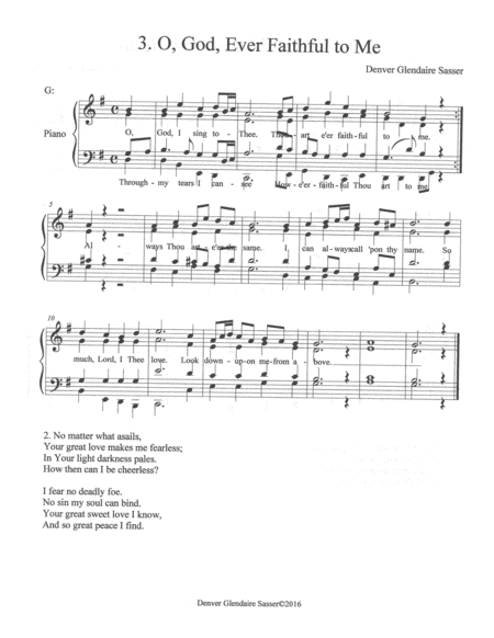 Hymn No. 3, O, God, Ever Faithful to Me