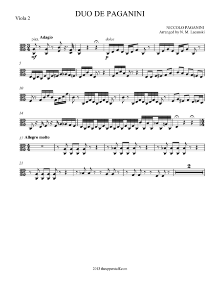 Duo de Paganini (arr. Nick Lacanski)