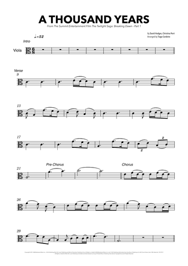 A Thousand Years (arr. Tiago Cordeiro)
