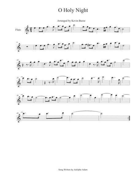 O Holy Night - Flute (arr. Kevin Busse)