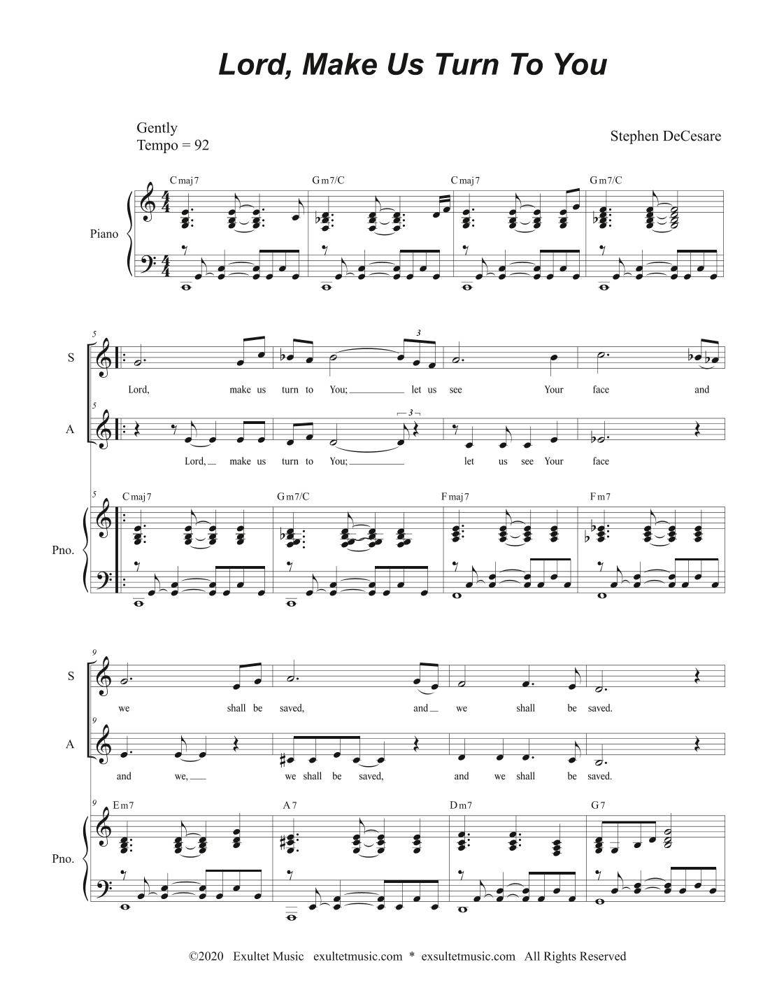 Lord, Make Us Turn To You (2-part choir - (SA)