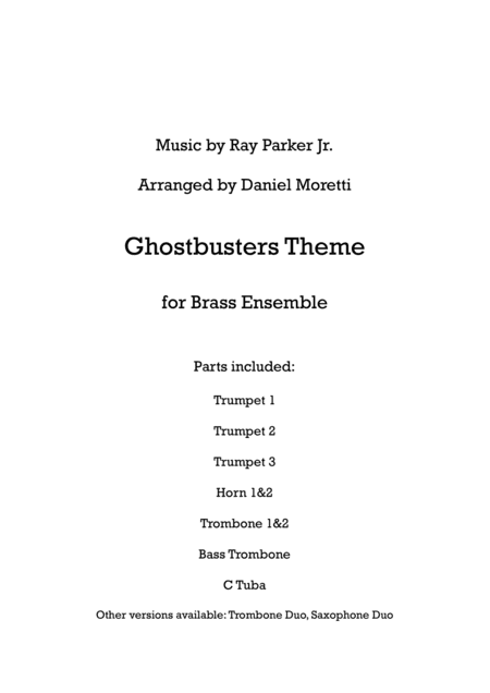 Ghostbusters (arr. Daniel Moretti)