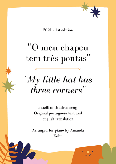 My little hat has three corners'' / O meu chapeu tem três pontas - brazilian children song - pi (arr. Amanda Kohn)