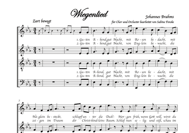 Brahms Wiegenlied/ Lullabye (Guten Abend, gut Nacht) (arr. Sabine Fenske)