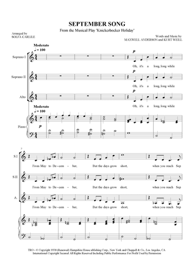 September Song (arr. SCMusic)