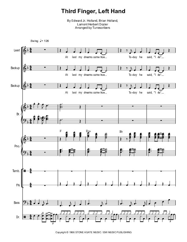 Third Finger, Left Hand (arr. Tunescribers)