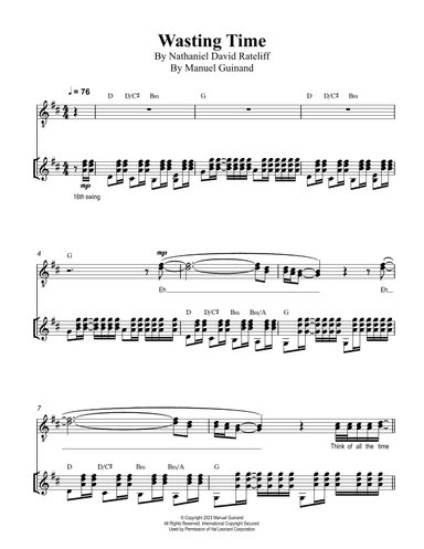 Wasting Time (arr. Manuel Guinand)