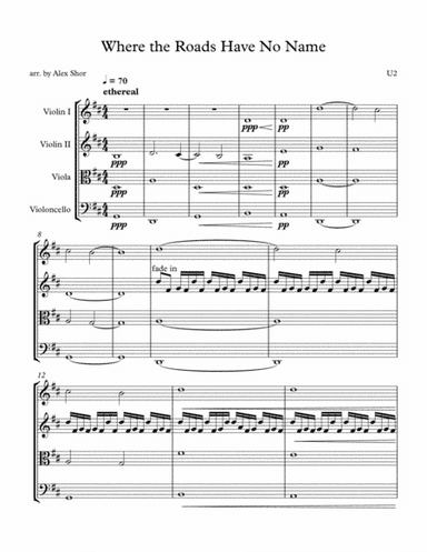 Where The Streets Have No Name (arr. Alex Shor)