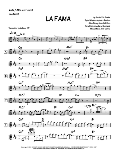 La Fama (arr. Katsumi WF)