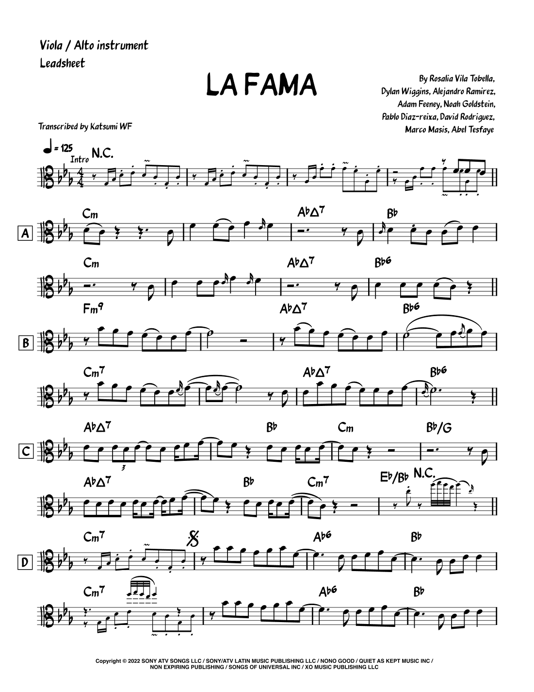 La Fama (arr. Katsumi WF)