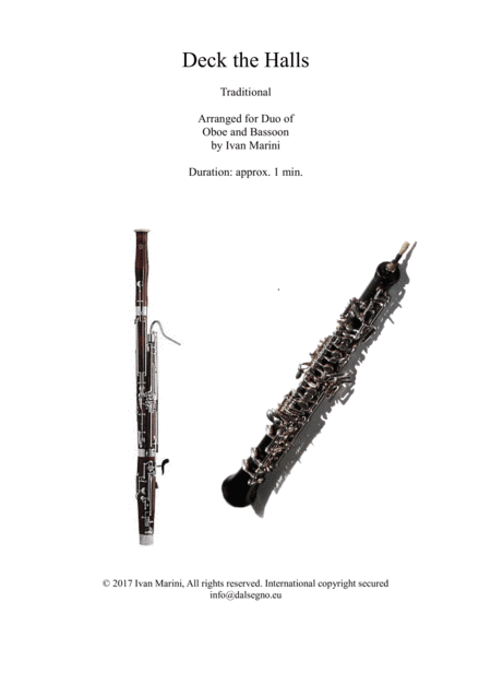 Deck the Halls - Duet for Oboe and Bassoon (arr. Ivan Marini)