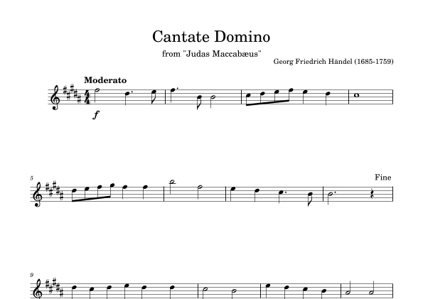 Cantate Domino in B (arr. Diego Marques)